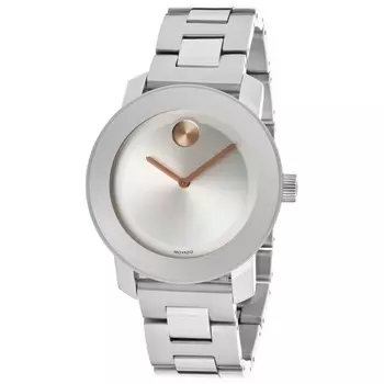 Movado Bold 36 мм женские часы из нержавеющей стали 3600084, серебряный