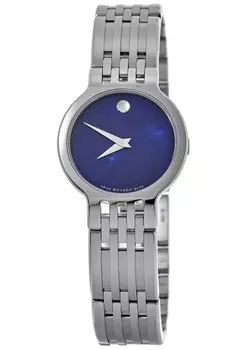 Movado Museum Classic нержавеющая сталь синий циферблат часы женские часы 0607497