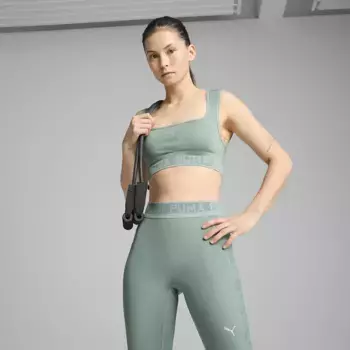 Move кружевной бюстгальтер Puma женский топ, зеленый