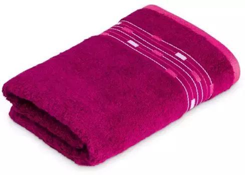 Мёве для банного полотенца фроттана "Magic Uni", (1 шт.), с каймой из маленьких прямоугольников Mve for frottana 67х140 см (1 шт.), цвет beere