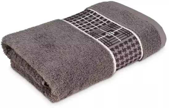 Мёве для полотенца фроттана "Фьорд", (1 шт.), в крупную однотонную клетку Mve for frottana 50х100 см (1 шт.), серый