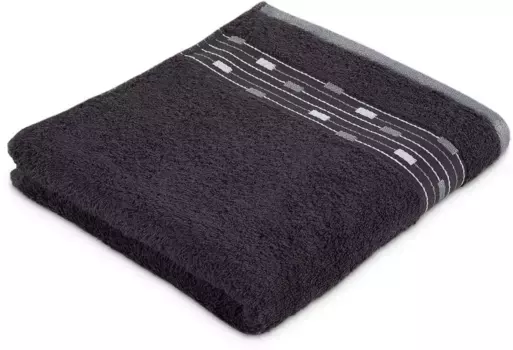 Мёве для полотенца фроттана "Magic Uni", (1 шт.), с каймой из маленьких прямоугольников Mve for frottana 50х100 см (1 шт.), цвет graphit