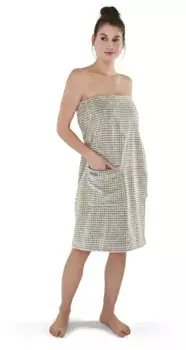 Мёве Саронг "Эдем" (1 шт.), в клетчатом исполнении Mve, цвет Natur