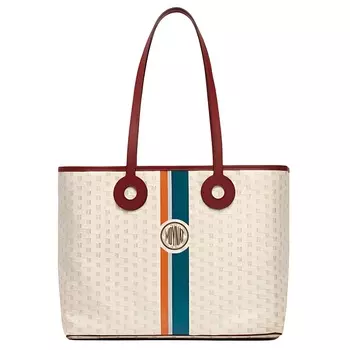 Moynat Холщовая сумка-тоут, сумка для покупок, дамская сумочка, сумка через плечо, женская, серо-белая/серебристо-серая/краплаково-красная