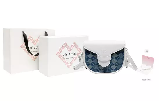 MQ Сумка через плечо из денима, сумка-седло, сумка через плечо, обычная женская, белая/коричневая