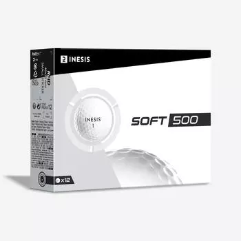 Мяч для гольфа Soft 500 x12 - белый Inesis