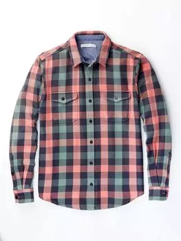 Мягкая экологически чистая рубашка в клетку Outerknown, розовый/мульти