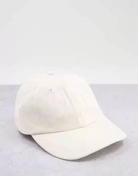 Мягкая бейсболка из хлопка цвета экрю ASOS DESIGN