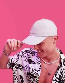 Мягкая бейсболка серого цвета из хлопка ASOS DESIGN