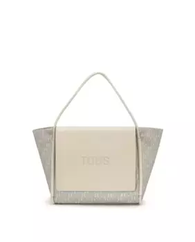 Мягкая большая сумка через плечо с принтом Silhouette Tous, бежевый