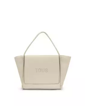 Мягкая большая сумка через плечо Silhouette Tous, бежевый