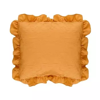 Мягкая декоративная подушка Evidea с рюшами - Оранжевый - 42x42 см