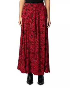 Мягкая длинная юбка Joyo Zadig & Voltaire Joyo, красный