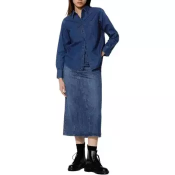 Мягкая джинсовая рубашка Uniqlo, синий