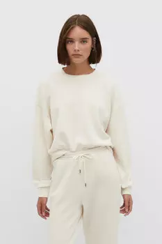 Мягкая фактурная толстовка из модала Stradivarius, экрю