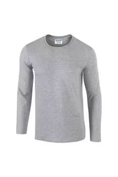 Мягкая футболка с длинным рукавом Gildan, серый