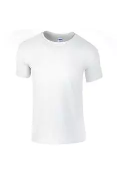 Мягкая футболка с короткими рукавами Gildan, белый