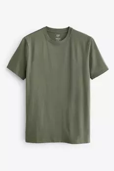 Мягкая футболка с короткими рукавами и круглым вырезом Gap, зеленый