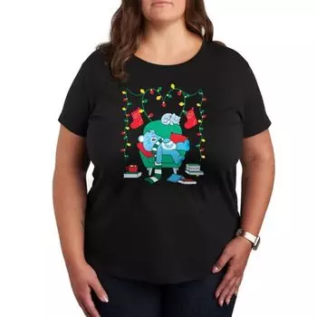 Мягкая футболка с новогодним принтом Care Bears Licensed Character, черный