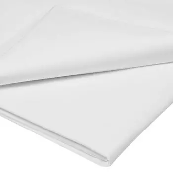 мягкая и шекловистая хлопковая плоская простыня плотностью 400 нитей John Lewis с термобалансировкой, одинарная, белый