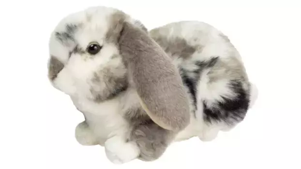 Мягкая игрушка баранчик кролик серо-белый в крапинку 23 см Teddy-Hermann