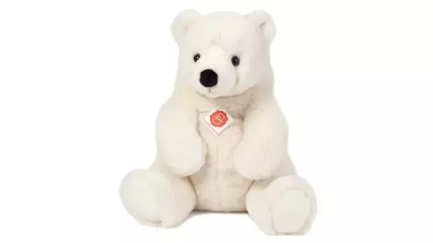 Мягкая игрушка белый мишка сидит 35 см Teddy-Hermann