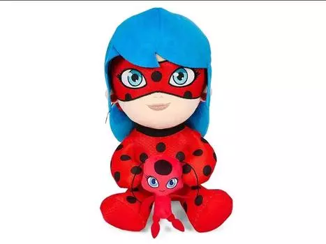 Мягкая игрушка Miraculous: Tales of Ladybug & Cat Noir HugMe Ladybug 16" Shake Action Plush Kidrobot