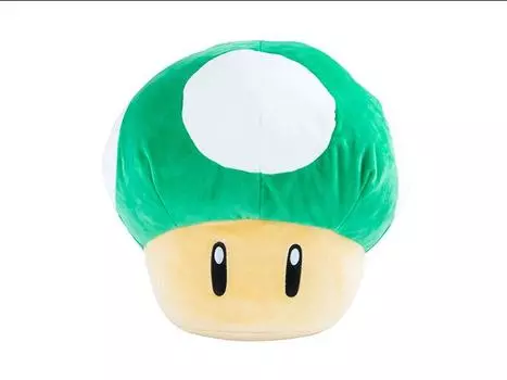Мягкая игрушка Super Mario Club Mocchi- Mocchi- 1-UP Mushroom Mega 15-Inch Plush Tomy