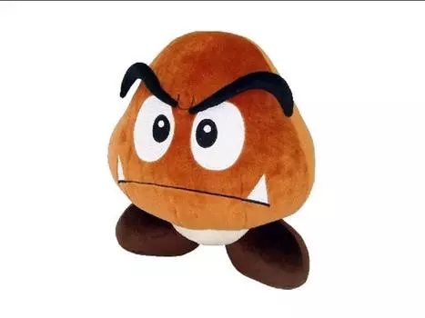 Мягкая игрушка Super Mario Goomba 12" Plush Little Buddy