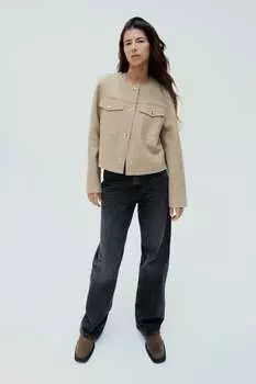 Мягкая короткая куртка ZARA, норка