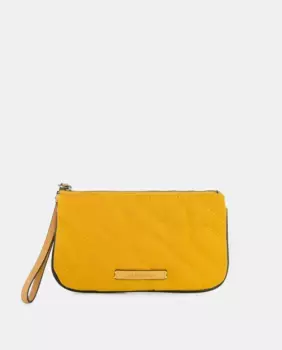 Мягкая косметичка из желтых переработанных материалов Abbacino