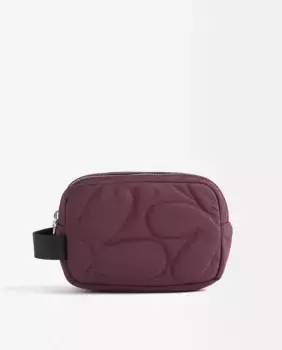 Мягкая косметичка с застежкой-молнией, однотонная Parfois, бордовый