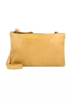 Мягкая кожаная сумка через плечо 25 см Green Burry, желтый
