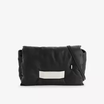 Мягкая кожаная сумка griffin с бляшкой-логотипом Rick Owens, черный