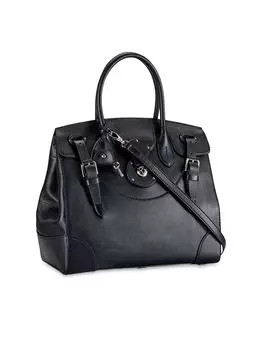 Мягкая кожаная сумка Ricky Ralph Lauren Collection, черный