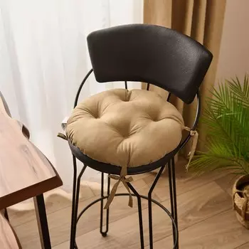 Мягкая круглая подушка на стул Evidea - Норка - 40x40 см