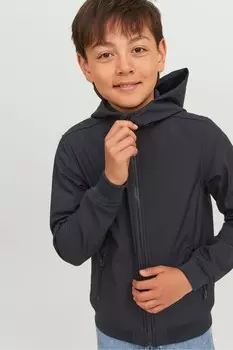 Мягкая куртка Jack & Jones с капюшоном Jack & Jones Junior, черный
