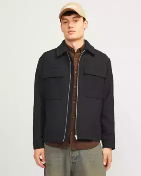 Мягкая куртка с передними карманами с клапанами на пуговицах Jack & Jones, черный
