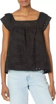 Мягкая майка с рюшами Sanctuary, черный