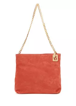 Мягкая маленькая оранжевая женская кожаная сумка через плечо Beymen