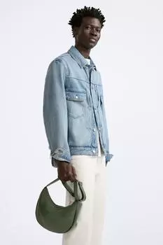 Мягкая мини-сумка ZARA, зеленый