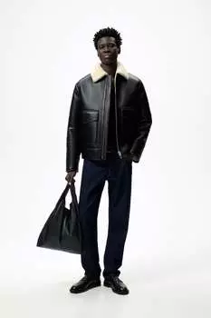 Мягкая минималистическая сумка ZARA, черный
