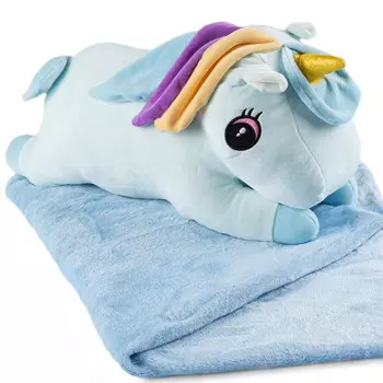 Мягкая мягкая подушка-талисман + одеяло с единорогом Piccolo