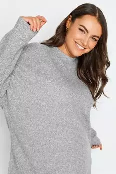 Мягкая на ощупь толстовка в рубчик Yours, серый