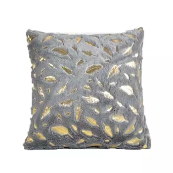 Мягкая плюшевая наволочка с перьями, чехол для подушки, домашнее сиденье, диван-кровать, украшение-серый Stuttg