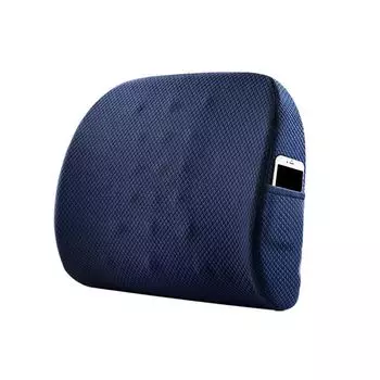 Мягкая подушка для поясничной поддержки из пены с эффектом памяти для домашнего офиса, медленно поднимающаяся подушка для сиденья - темно-синий Stuttg
