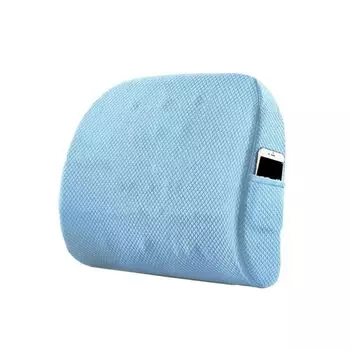 Мягкая подушка для поясничной поддержки из пены с эффектом памяти для домашнего офиса, медленно поднимающаяся подушка для сиденья - небесно-голубая Stuttg