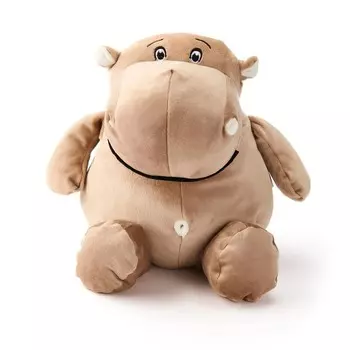 Мягкая подушка-фигурка бегемота Evidea - Бежевый - 40x20 см