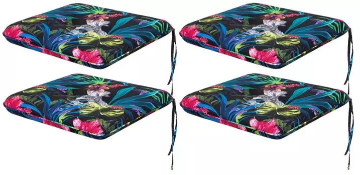 Мягкая подушка на стул для гостиной, кухни, столовой, толстая подушка для садового стула, подушка для сиденья для домашнего и наружного использования — набор из 4 штук размером 50x43 см — двусторонний — цвет ясеня Sales Core