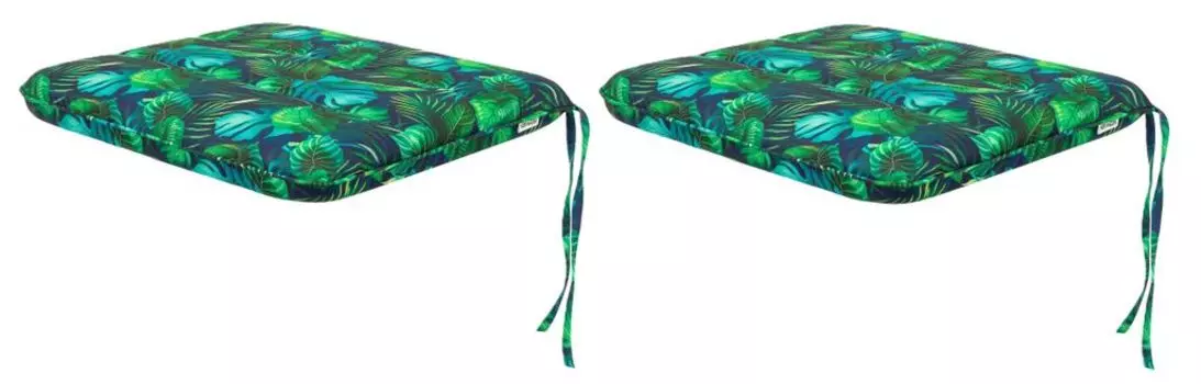 Мягкая подушка на стул для гостиной, кухни, столовой, толстая подушка для садового стула, подушка для сиденья для дома и на открытом воздухе — набор из 2 штук 50x43 см — односторонние — темно-синие Sales Core